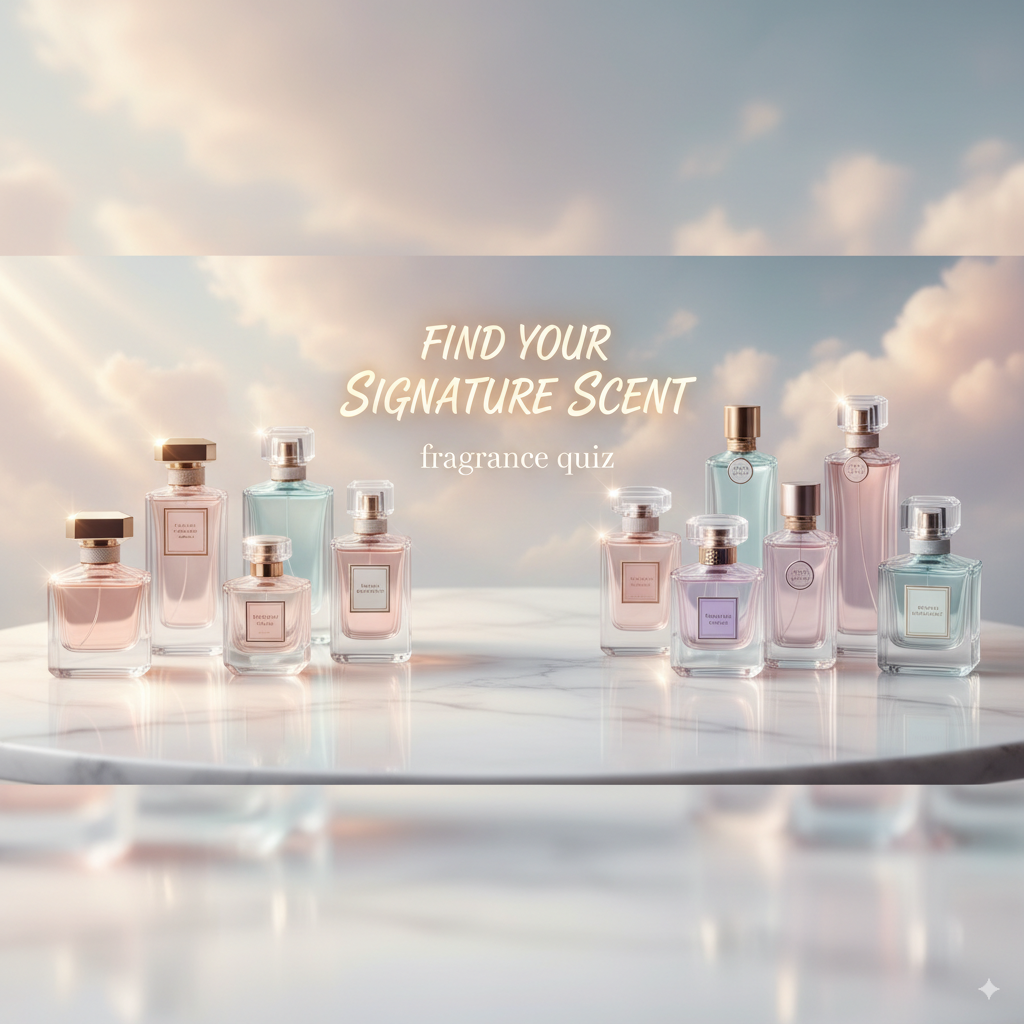 Elegant banner for fragrance quiz