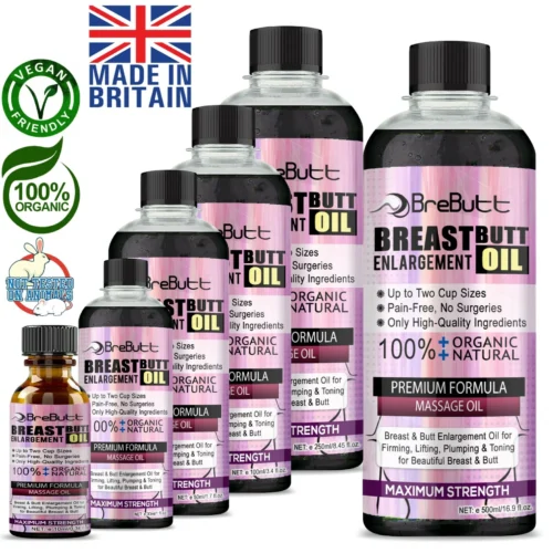 Natural breast & butt enhancement oil – firm, lift & plump safely