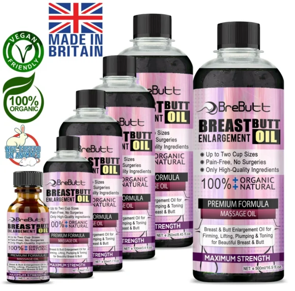 Natural breast & butt enhancement oil – firm, lift & plump safely