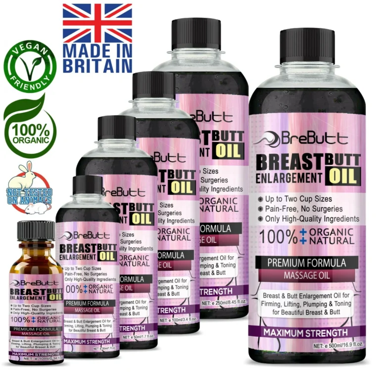Natural breast & butt enhancement oil – firm, lift & plump safely