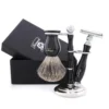 Shaving Set for Men-DE Safety Razor,Shaving Brush, Stand, Soap and Shaving Bowl