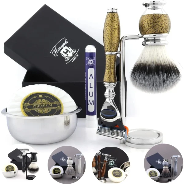 Haryali London Mens Shaving Gift Set Luxury Shaving Kits For Men Grooming Tools