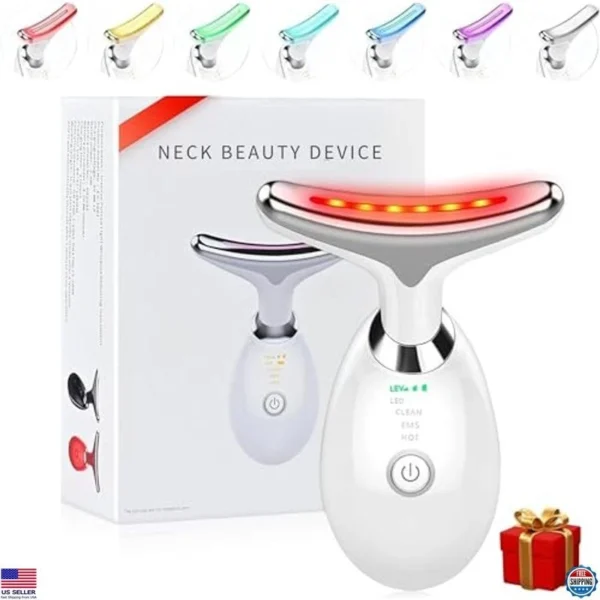 Neck Face Beauty Device Skin Toning Tool for Home Use with 7 Colors Unisex