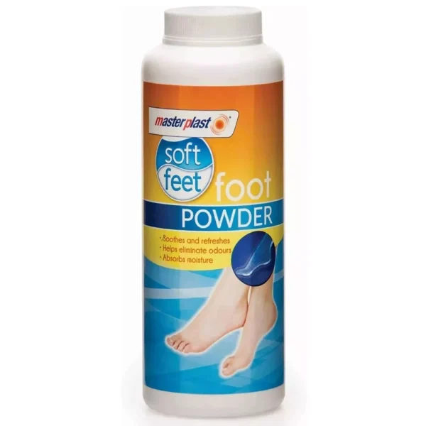 Foot Talc Powder Absorbs Moist Eliminate Odours 170g New Masterplast Soft Feet