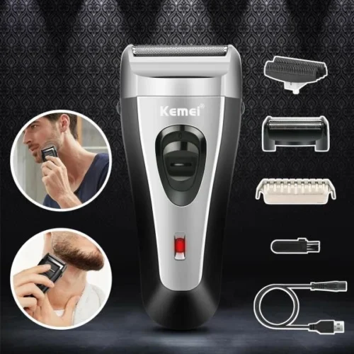 Rechargeable Men's USB Electric Shaver Trimmer Razor for Hair and Beard Grooming