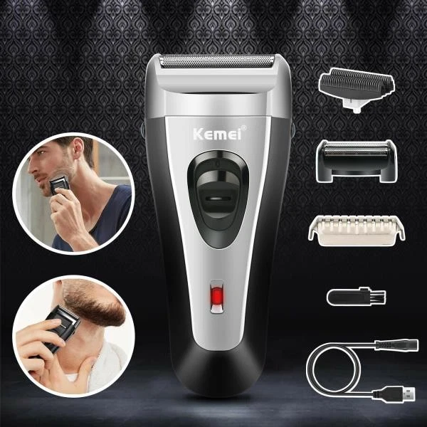 Rechargeable Men’s USB Electric Shaver Trimmer Razor for Hair and Beard Grooming